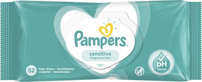 Pampers Sensitive Baby Wipes Alcohol & Fragrance Free 52pcs