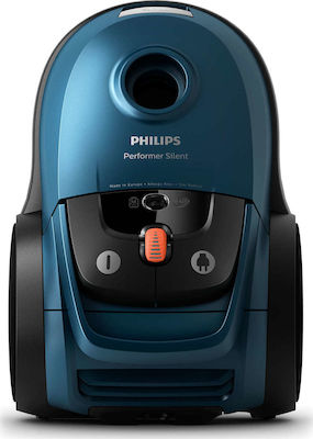 Philips Ηλεκτρική Σκούπα 750W με Σακούλα 4lt Μπλε