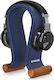 Navaris Omega Desk Mounted Headphone Stand Blue