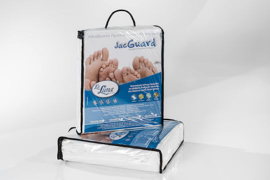 La Luna Jacguard Pillow Protector Set Waterproof White 50x70cm.