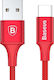 Baseus Rapid Braided USB 2.0 Cable USB-C male - USB-A male Red 2m (CATSU-C09)