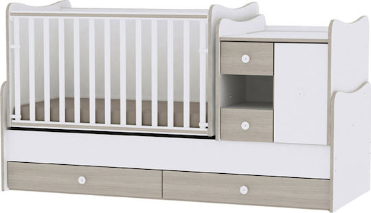 Lorelli Κούνια Minimax White/Amber με Συρτάρι