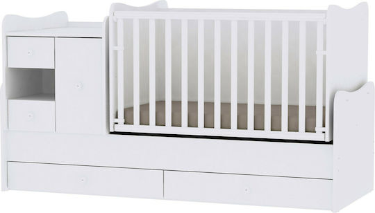 Lorelli Κούνια Minimax White με Συρτάρι