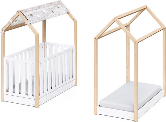 Casababy Πολυμορφική Κούνια Montessori La Maison Λευκή