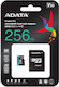 Adata Premier Pro microSDXC 256GB Clasa 10 U3 V30 A2 UHS-I cu adaptor