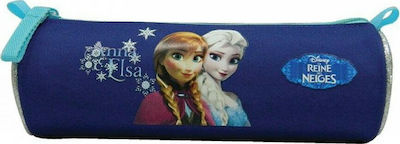 Bagtrotter Frozen Anna & Elsa Pencil Case Barrel with 1 Compartment Blue