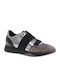 D Suzzie Ανατομικά Γυναικεία Slip-On Δερμάτινα Γκρι