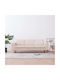 Canapea Cu Trei Locuri Ecru 200x82x75cm