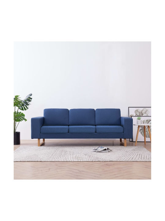 Canapea Cu Trei Locuri Albastră 200x82x75cm