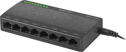 Lanberg DSP1-1008 Unmanaged L2 Switch with 8 Gigabit (1Gbps) Ethernet Ports