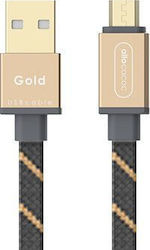 Allocacoc 10763/MCROGD Flat USB 2.0 σε micro USB 1.5m Χρυσό