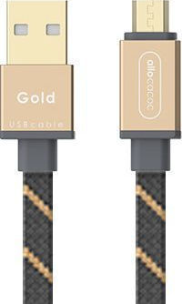 Allocacoc 1.5m Flat USB 2.0 to micro USB Cable Gold (10763/MCROGD)