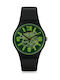 Swatch Yellowboost Uhr Batterie mit Schwarz Kautschukarmband