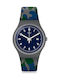 Swatch Camougreen Watch with Rubber Strap