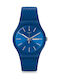 Swatch Bricablue Ρολόι με Μπλε Καουτσούκ Λουράκι