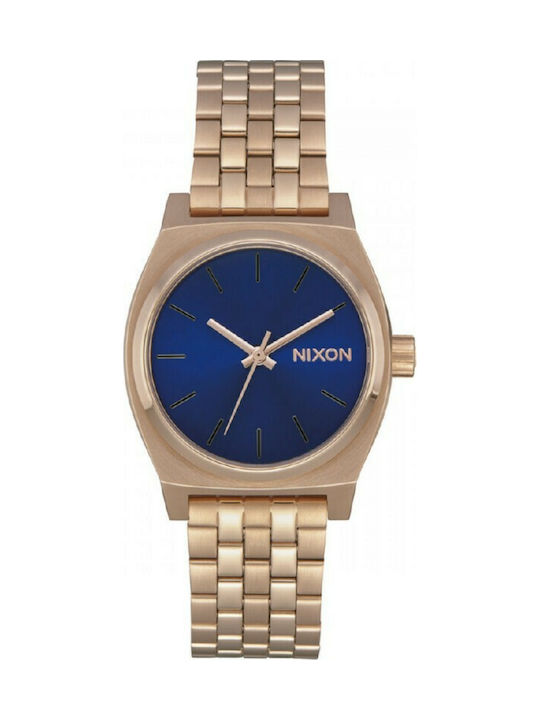 Nixon Medium Time Teller Watch with Metal Bracelet Pink Gold A1130 2763 0 Skroutz.mt