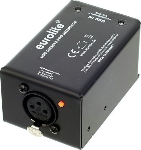 Eurolite USB-DMX512 PRO Interface MK2 Interfață pentru Consolă de Iluminat cu 512 Canale de Control Compatibil cu Sistemul de Operare MacOS / Windows și Conexiune USB (pentru PC)