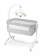 Cam Cradle with Mattress, Side Opening, and Wheels Gray