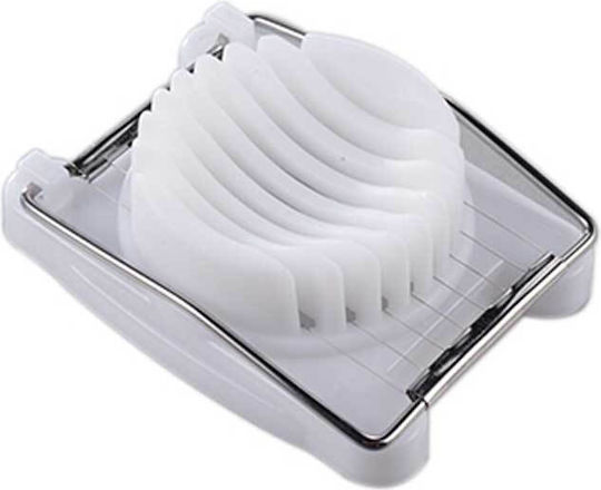 White 10x8cm Metallic Egg Slicer