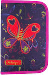 Next Butterfly Pencil Case Full with 1 Compartment Purple