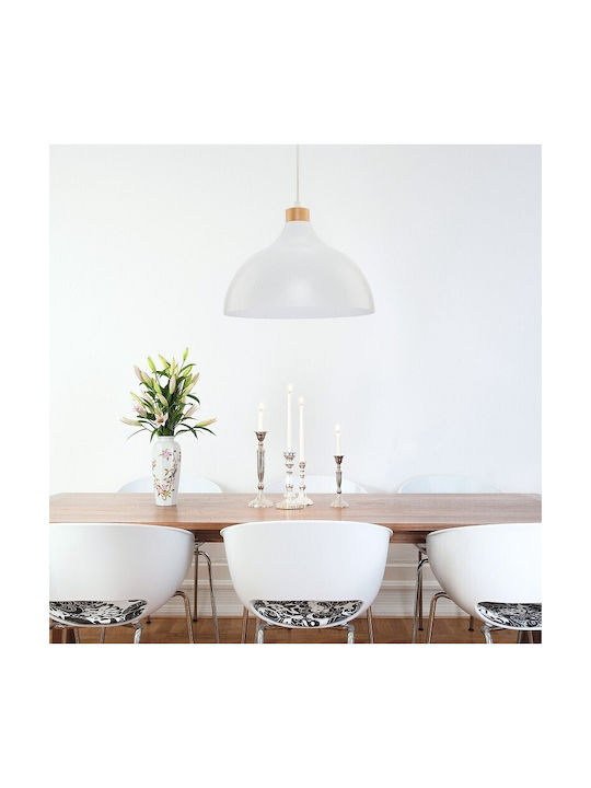 TK Lighting Cap Висящо Осветително Тяло Бял с Ц...