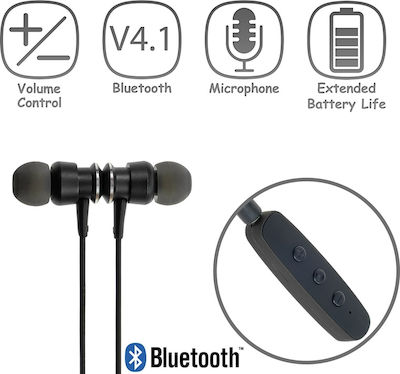 AZ-29 In-ear Bluetooth Handsfree Headphone Sweat Resistant Black