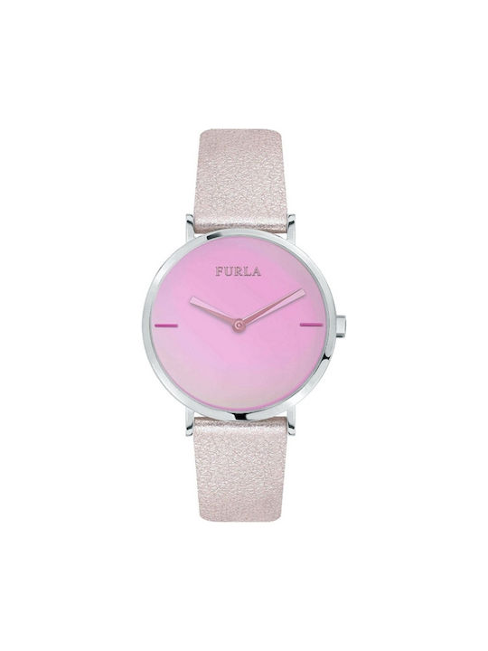 Furla Uhr mit Rose Gold Lederarmband R4251108524