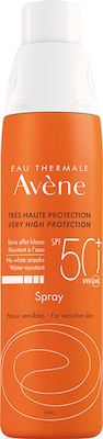 Avene Very High Protection Αδιάβροχη Αντηλιακή Λοσιόν για το Σώμα SPF50 σε Spray 200ml