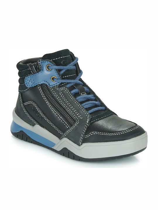 Geox Παιδικά Sneakers High Perth Ανατομικά για Αγόρι Μαύρα
