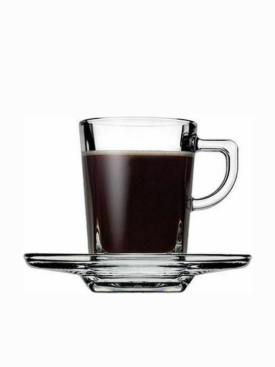 Espiel Carre Glass Espresso Cup Set 75ml Transparent