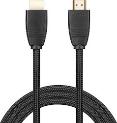 Sandberg 509-13 HDMI 2.1 Braided HDMI male - HDMI male 1m Μαύρο