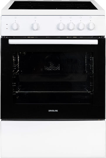 Davoline DAC 600 Κουζίνα 73lt με Κεραμικές Εστίες Π60εκ. Λευκή