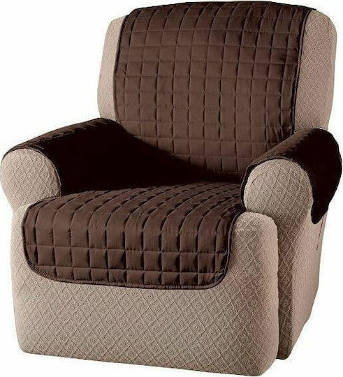 Couch Coat Ελαστικό Κάλυμμα Πολυθρόνας Καφέ