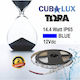 Cubalux Αδιάβροχη Ταινία LED SMD5050 12V Μπλε 5m