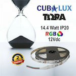 Cubalux Ταινία LED Τροφοδοσίας 12V RGB Μήκους 5m και 60 LED ανά Μέτρο Τύπου SMD5050