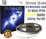 Cubalux LED Strip Power Supply 24V with Warm White Light Length 5m and 128 LEDs per Meter SMD2835