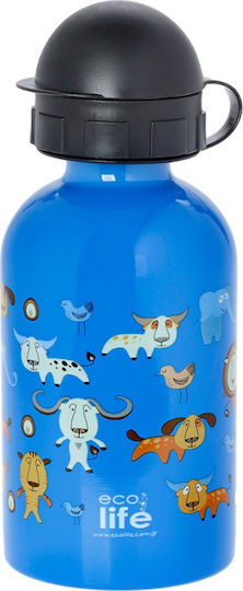 Ecolife Παιδικό Παγούρι Ανοξείδωτο με Pop-Up Καπάκι Jungle 400ml