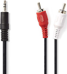 Nedis 3,5 Mm Male-RCA De Sex Masculin 1,5 M CAGB22200BK15