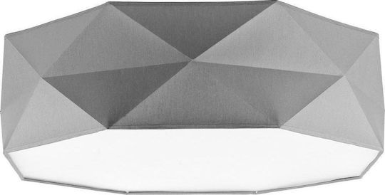 TK Lighting Kantoor Πλαφονιέρα Οροφής 52εκ. Γκρι με Ντουί E27
