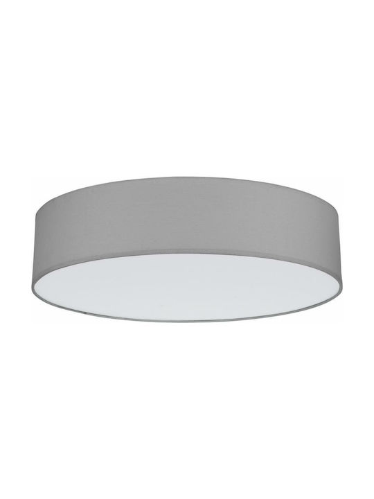 TK Lighting Rondo Modern Stoff Deckenleuchte mit Fassung E27 60Stück Gray