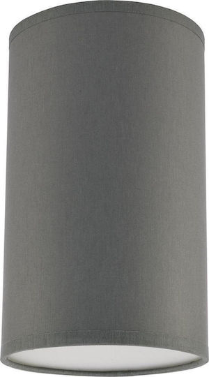 TK Lighting Office Circle Πλαφονιέρα Οροφής 12εκ. Γκρι με Ντουί E27