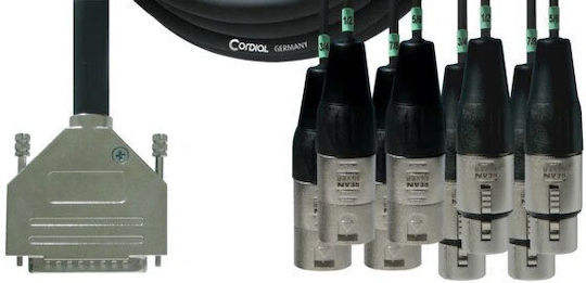 Cordial XLR male to XLR female 1.5m Cable (CPH 1,5 DMX 1-5 PWR 1-25 TR 1)