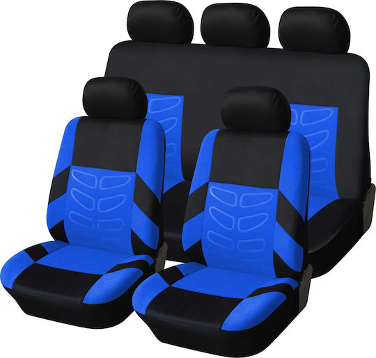 Car Cover Set 9pcs Polyester Blue