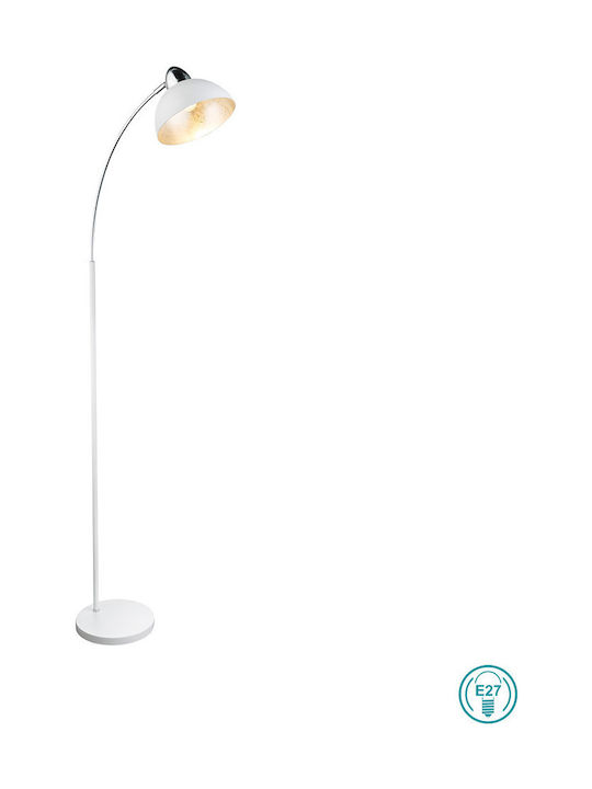 Globo Lighting Anita Floor Lamp H155xW23cm. with Socket for Bulb E27 White