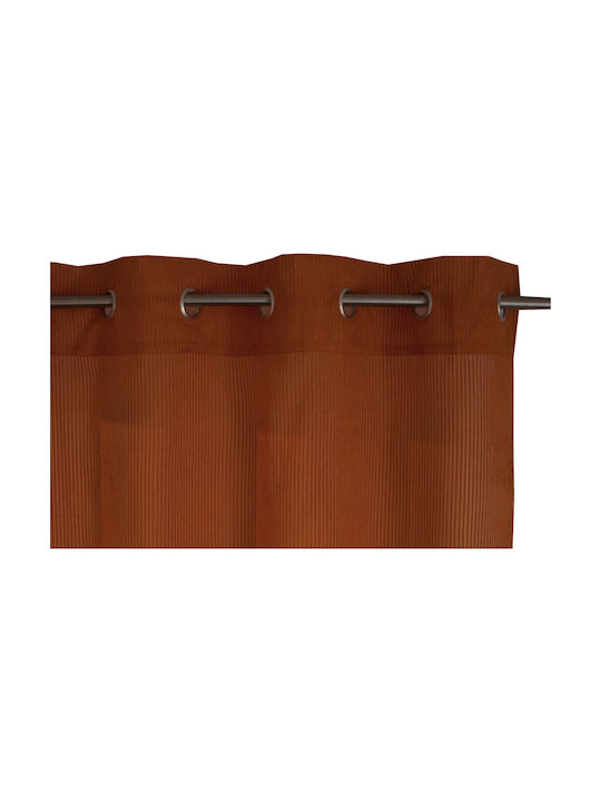 Mc Decor Κουρτίνα με Τρουκς 203227 Orange 140x280εκ.