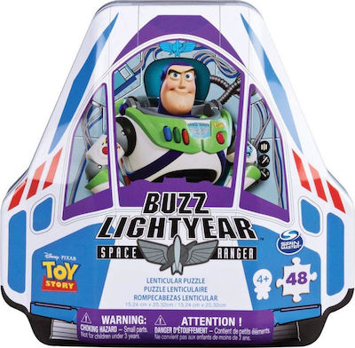 Spin Master - Toy Story Buzz Lightyear Lenticular Puzzle in a Shaped Tin Packaging (20108499)