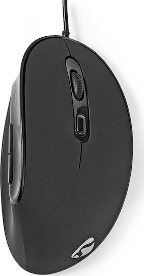 Nedis Wired Ergonomic Vertical Mouse Black