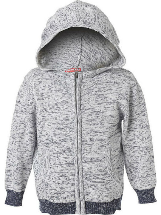 Energiers Kids Cardigan Cotton with Hood Gray