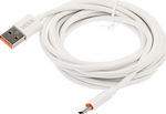 Vidvie Regular USB 2.0 to micro USB Cable Λευκό 3m (CB443-3)