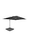 Hängender Quadratischer Aluminium Gartenschirm Anthrazit 4x3m